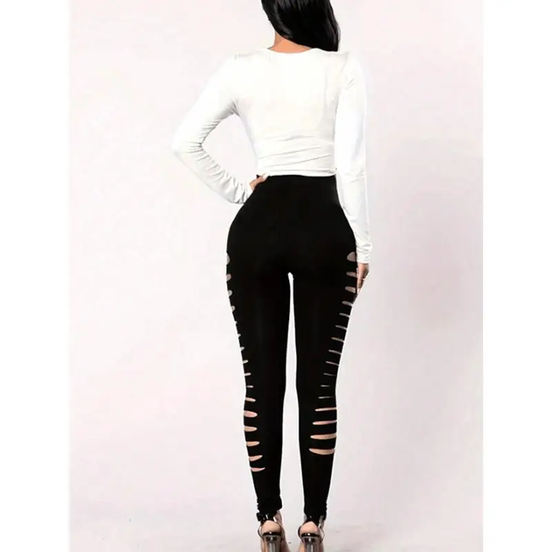 Y8827 Men's Casual Pants Ele Women's Elastic Straight Leg High Waist PVC Fabric Mid-Aged Women's Faion Korean Sle
