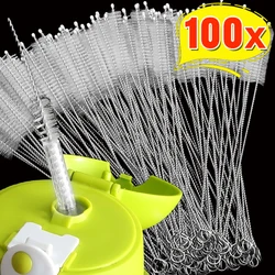 100/5PCS Drinking Straw Cleaning Brush Kits Stainless Steel Drinking Straws Tube Pipe Washing Brushes For Glasses Bottle Cleaner