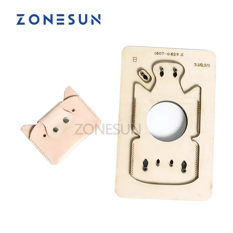 

ZONESUN Customized pig shape Leather Craft DIY Wooden Template Knife Punching tool punch Cutting mold die animal Japanese steel