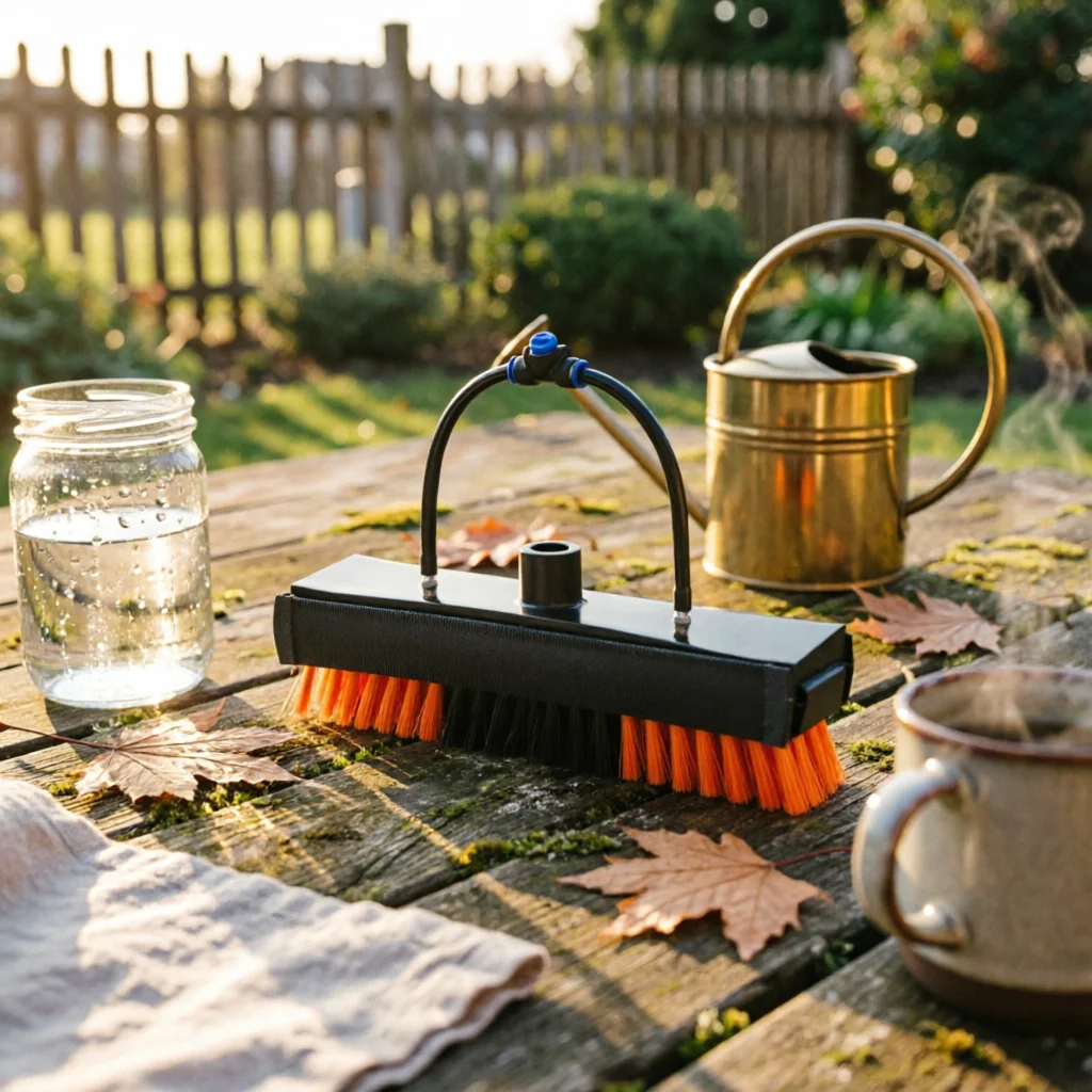 3-in-1 Cleaning Brush Head Two-tubeTube Solar Panel Cleaning Brush Heavy Duty Quick-Connect for Cleaners