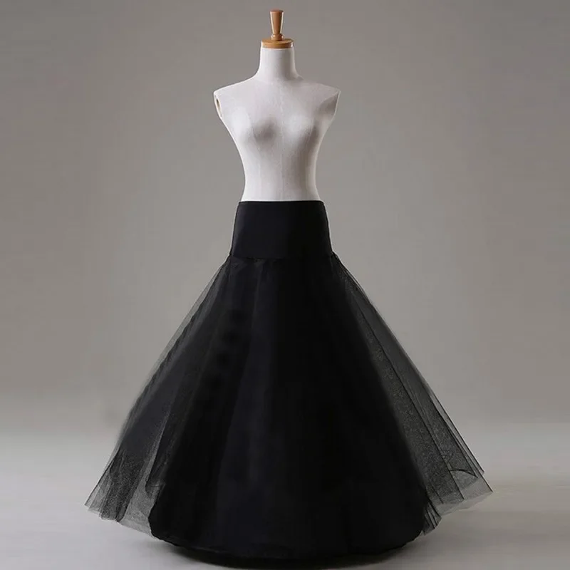 Jupon long cerceau noir, crinoline, robe de Rh, jupe, sous-jupe, accessoires de mariage, mariage, nouveau