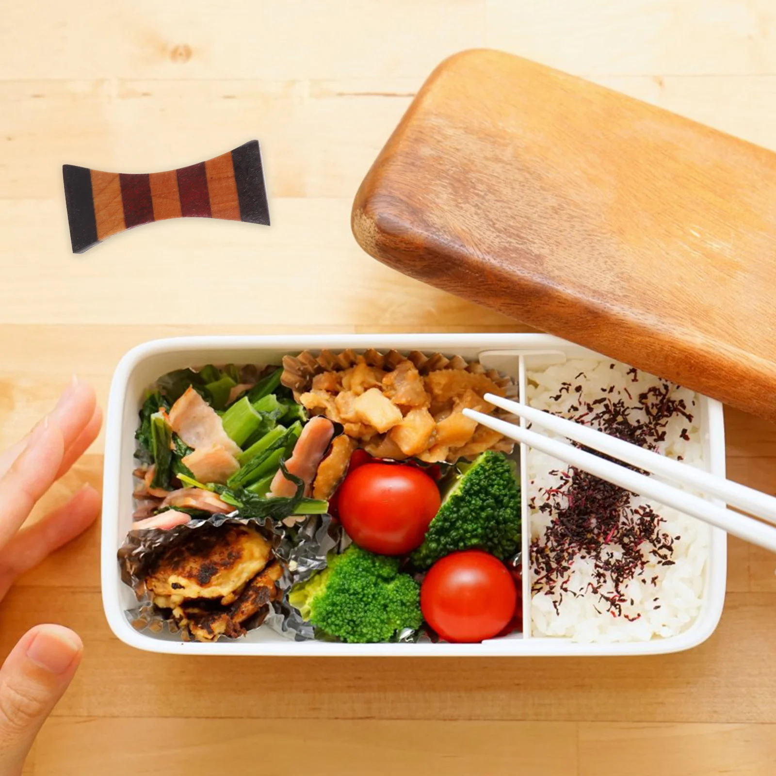 

4Pcs Splicing Rustic Wood Chopsticks Rest Cutlery Holder Tableware Rack for Home Restaurant Chopstick Rest