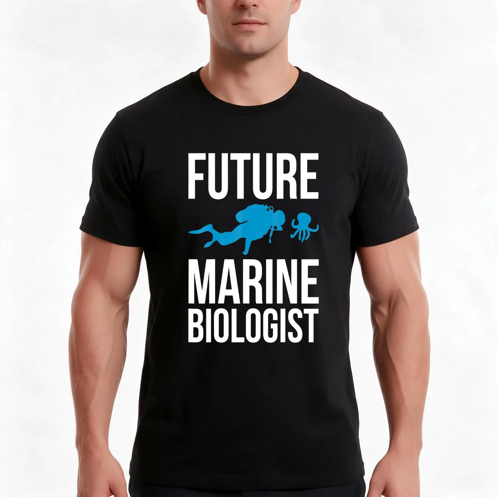 Future Marine biologist T-Shirt, Summer Casual Cotton Tee, Oversized Streetwear Tops, Vintage Graphic Print, Unisex Men Women