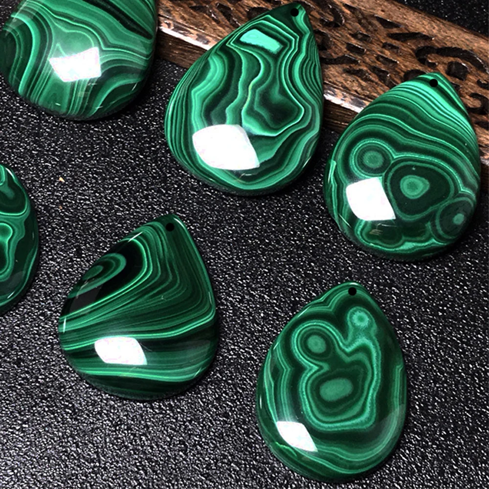 Натуральный малахит, каплевидная бусина, духовный защитный камень, целебный кристалл ручной работы, уникальный подарок для женщин, июнь, камень