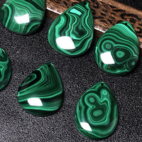 Natural Malachite Teardrop Shape Bead Spiritual Protection Stone Handmade Healing Crystal Unique Gift for Women June Birthstone