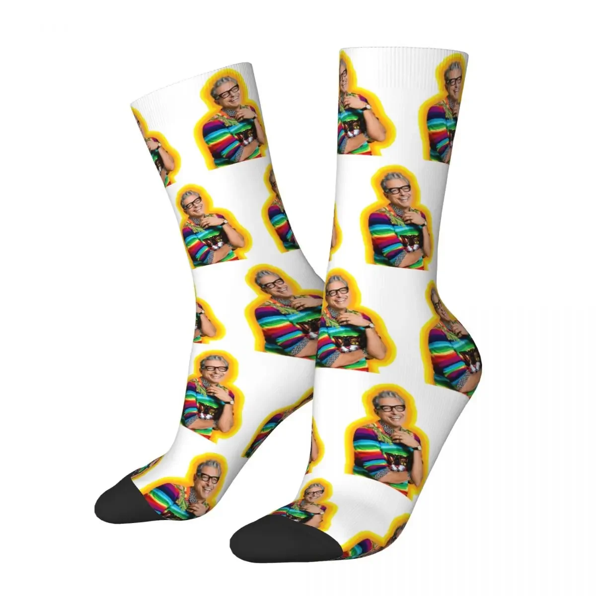 Jeff Goldblum Of Happiness Socks Harajuku High Quality Stockings All Season Long Socks Accessories for Man's Woman's Gifts