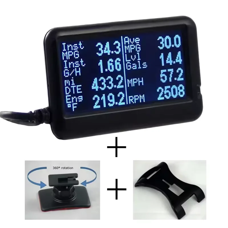 Mini UltraGauge EM Plus V1.4 Automotive OBD2 Car OBD Scanner Code For BMW Nissan Toyota Reader Gauges Calculator Hook Loop PAD