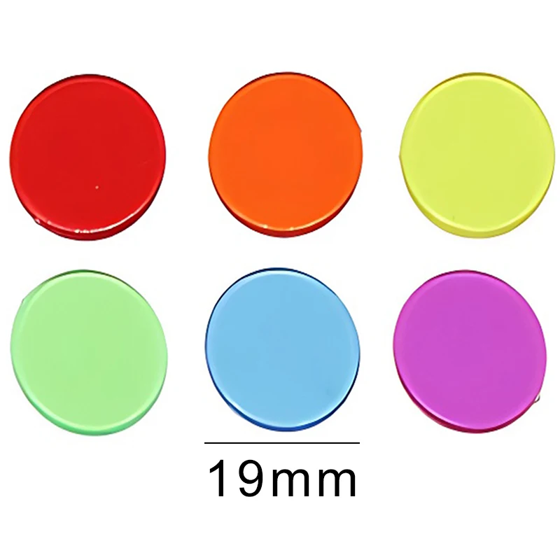 100/200PCS 19mm Round Count Chip Multicolor Poker Chips for Bingo Board Game Card Game Markers Counting Teaching Chips Props ZYF