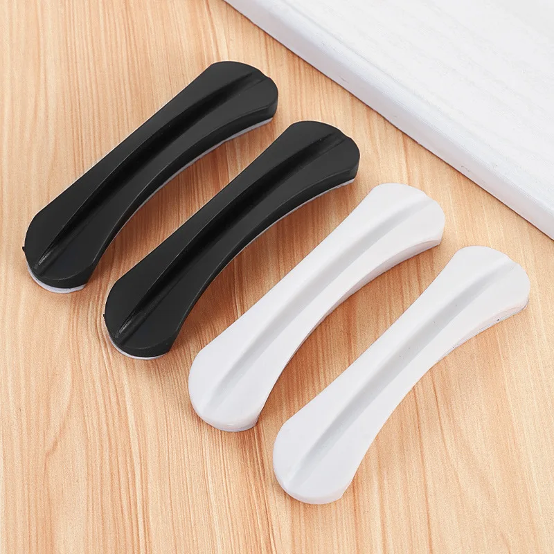Invisible handle cabinet door black handle modern simple white cabinet door drawer wardrobe hidden glass handles