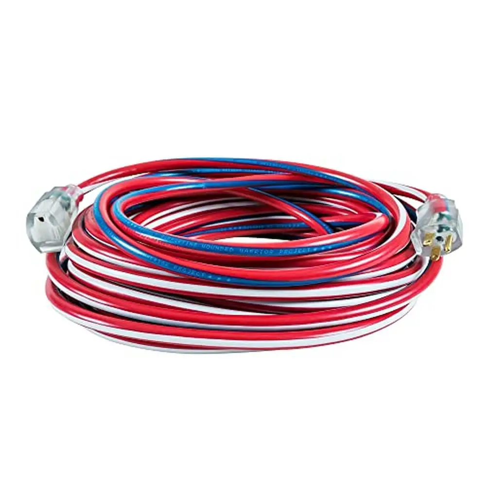 USA Made Heavy Duty Contractor Grade Extension Cord 50ft Wounded Warrior Project Collaboration