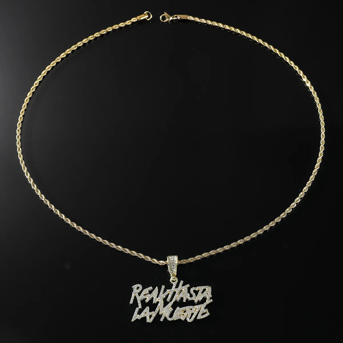 Real Until Death Necklace Anuel Pendant For Women Man Hip Hop Jewelry