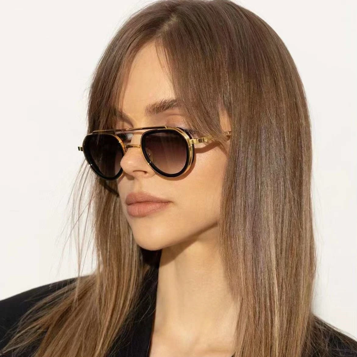 

2025 Two Bridges Luxury Fashion Trend Vintage John Sunglasses JULIA Alloy-Acetate UV400 Retro Oval Style Unisex A+ High Quality