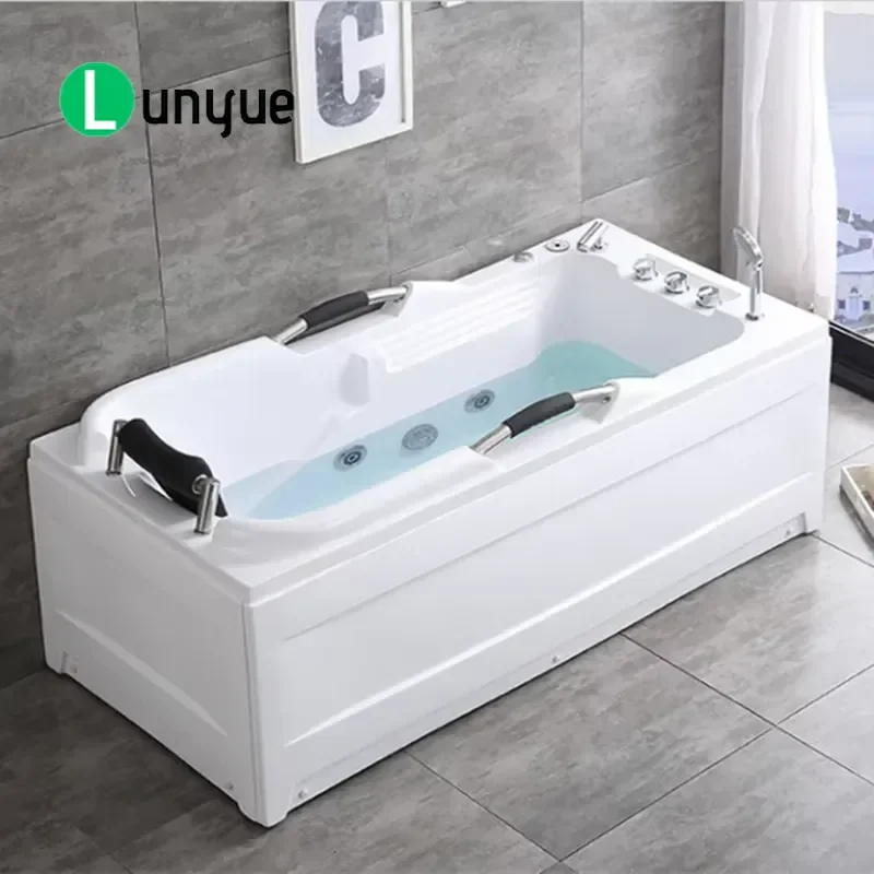Modern Chinese Style Acrylic Whirlpool Bathtub for Bathroom Cheap Jetted Spa Tub Home Hotel Use Relaxing Massage Function