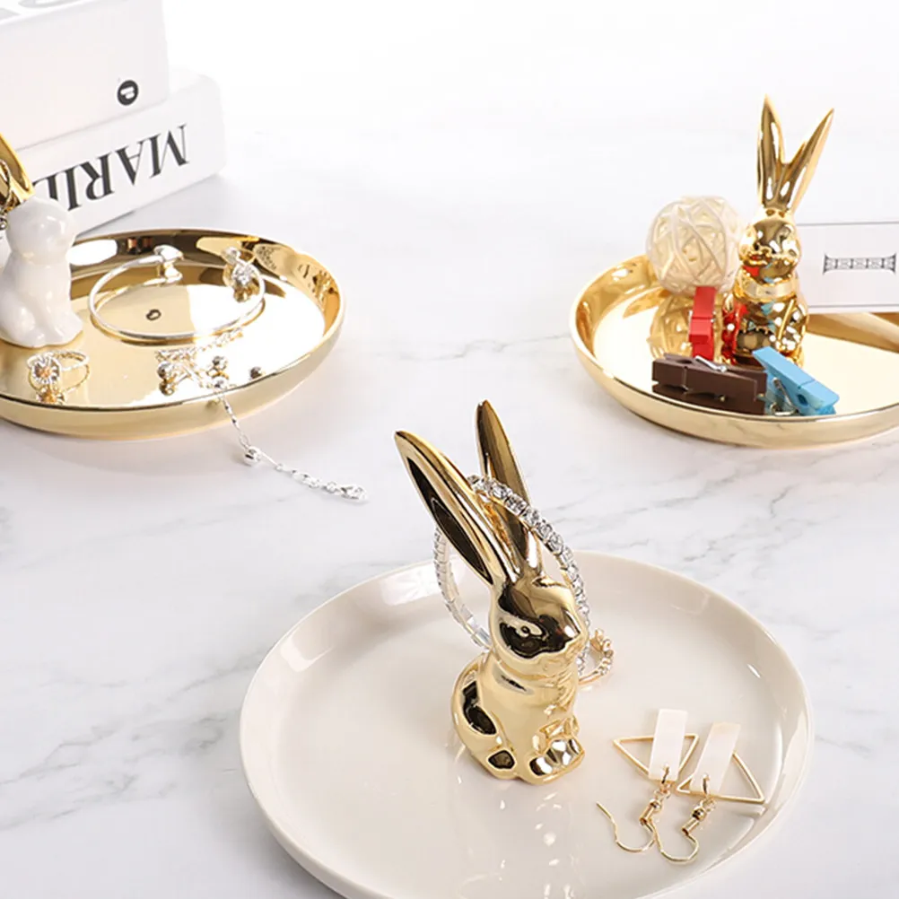 Decorative Rabbit Jewelry Tray, 1PC