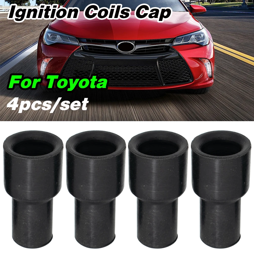 4pcs Car Ignition Coil Cap Spark Plug Caps Tip Cover Rubber 90919-11009 For Toyota Yaris Vios Camry Corolla Prius Sienta