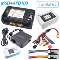 2020 ToolkitRC M6D 500W 15A DC Dual Channel MINI Smart Charger Discharger For 1-6S Lipo Battery FPV Model Spare Part Replace M8