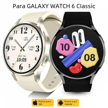 남성용 아몰레드 항상 표시 체온 시계, 삼성 갤럭시 워치 6 GPS 트랙 스마트 워치, BT 토크, 세련된 스마트 워치, 신제품 