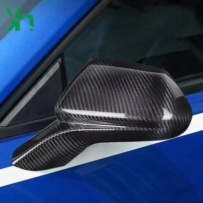 غطاء مرآة من ألياف الكربون الجافة لملحقات خارجية لمرآة الرؤية الجانبية شيفروليه كامارو #2