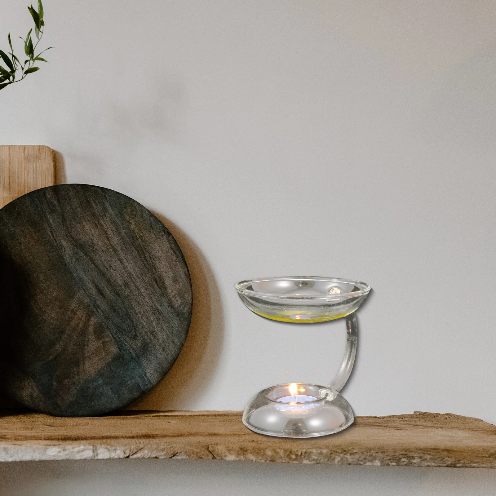 

1pc Glass Aroma Candleholder Exquisite Craft Unique Decorative Stick For Home Wedding Banquet Tabletop Decor Elegant