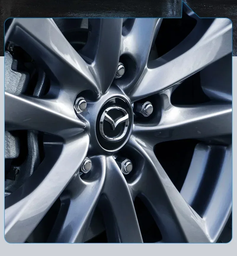 4 Stück 56mm Radnabenkappen Logo Emblem Abdeckung für Mazda 6 3 CX5 2 CX7 Demio Atenza Axela MX30 CX30 CX3 CX9 MX5 RX8 RX7 – Detail 2