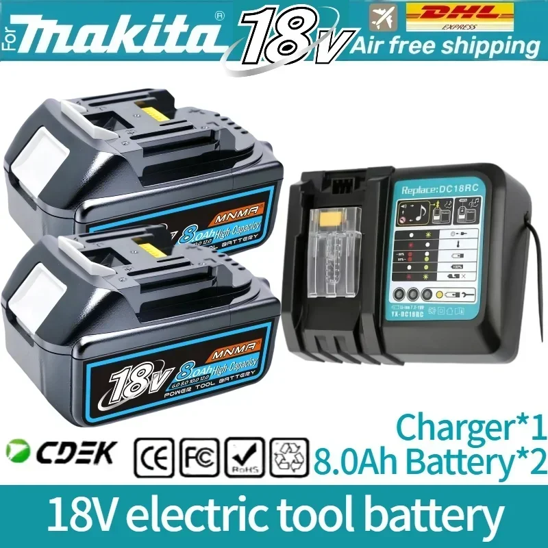 6AH 8AH 10AH 12AH Voor Makita 18V Batterij Power Tools Li-Ion Vervanging LXT BL1840 BL1850 voor 18V Schroevendraaier met BMS ✅ ? ?