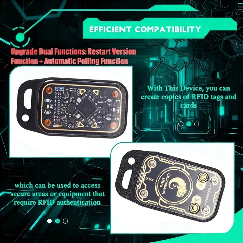 【BRILLIANT 】Chameleon Ultra RFID قارئ الشريحة الذكية مع إعادة تعيين + بطاقة الهوية المساعدة التلقائية 125K 13.56Mhz IC Dec #5