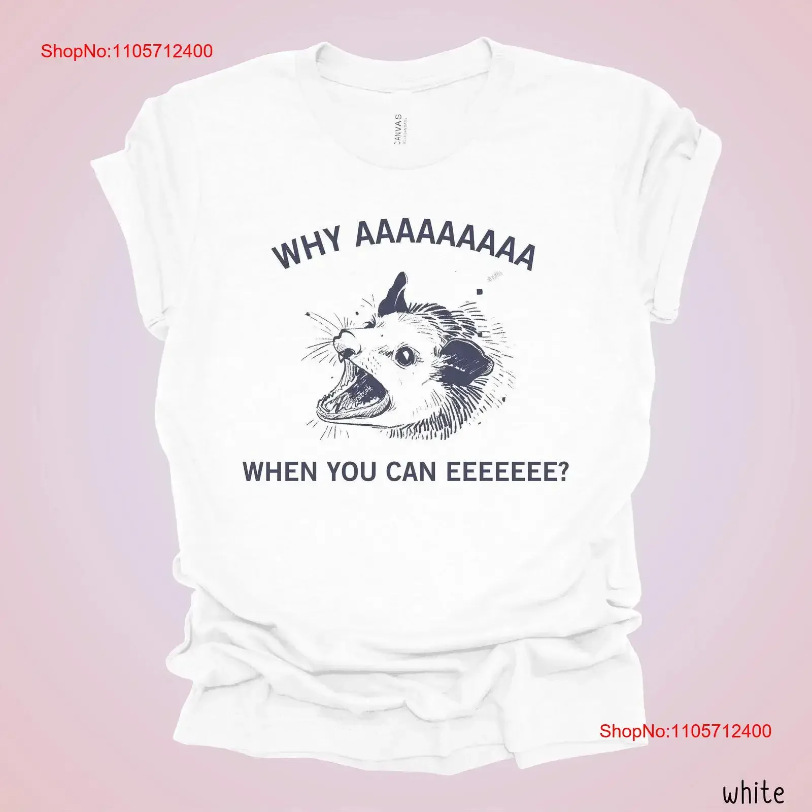 screaming possum shirt funny meme weirdcore crewneck shirts that go hard iconic alt clothing opossum vintage Washed Soft homme