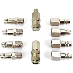 10pcs/set Quick Couplings BSP Air Line Fitting Euro 1/4