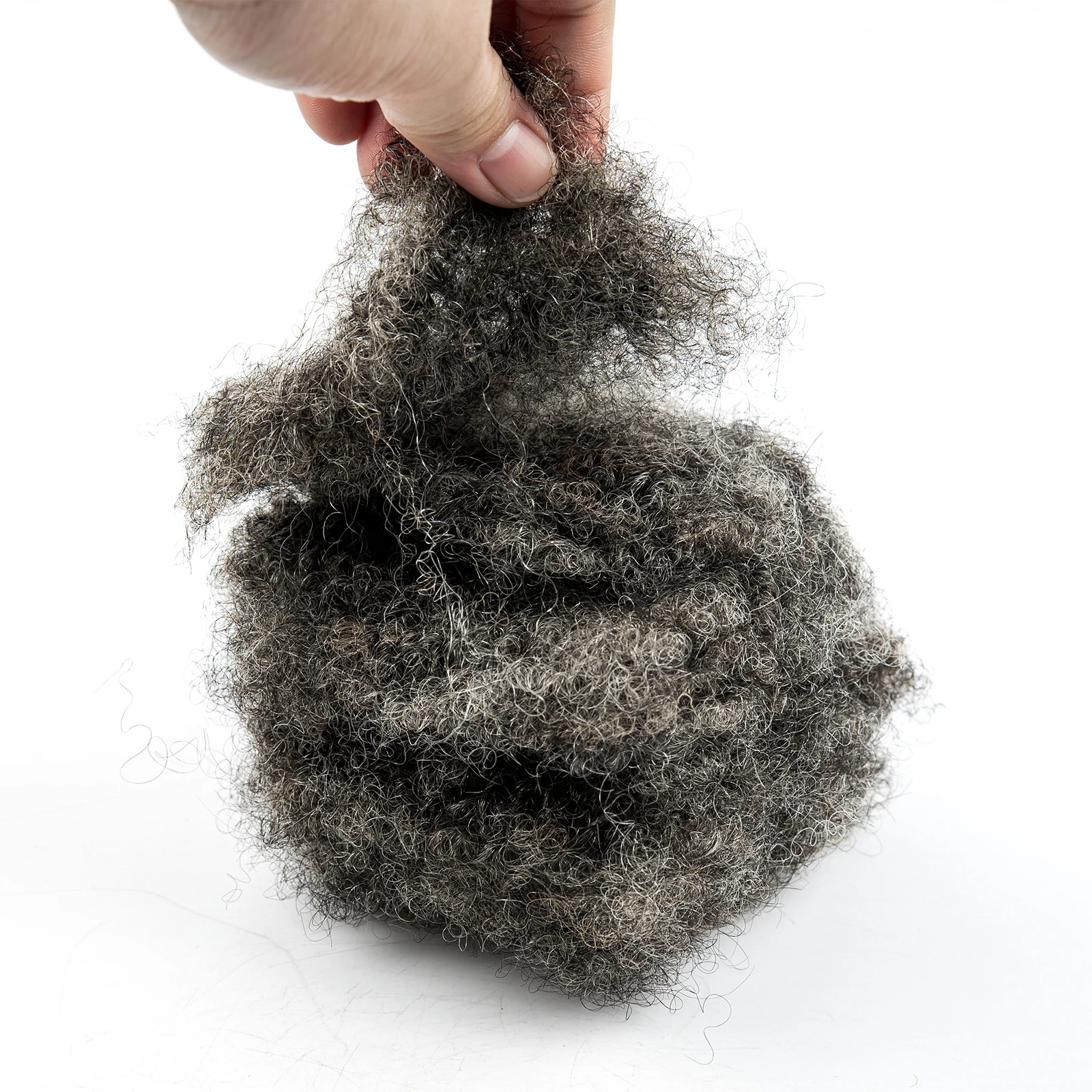 30 grammi/pz capelli remy brasiliani afro crespi sfusi 8 "capelli sfusi remy senza trama capelli umani per intrecciare i capelli dreadlock sale pepe grigio