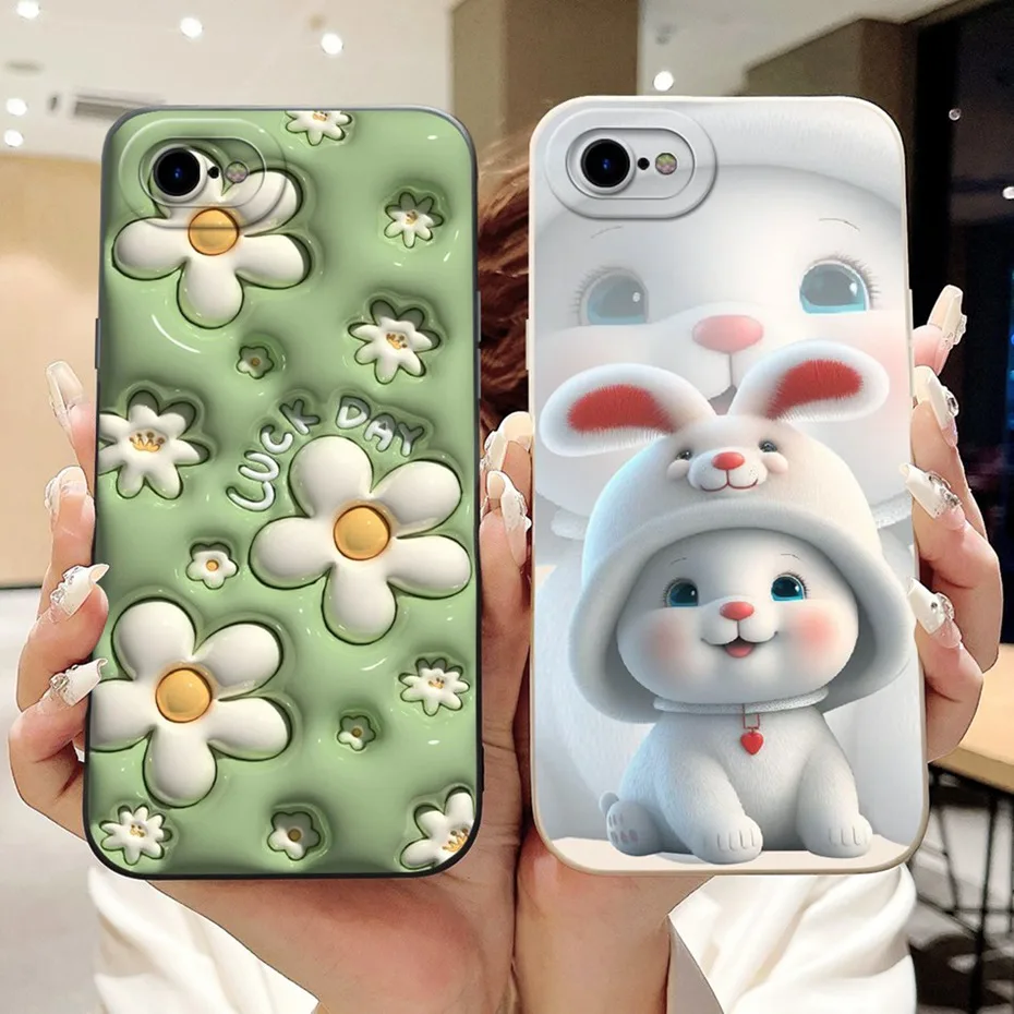 New Design For Funda iPhone 7 8 Plus SE 2020 2022 Lens Protective Case For iPhone7 iPhone8 7Plus 8Plus Soft Silicone Phone Cases