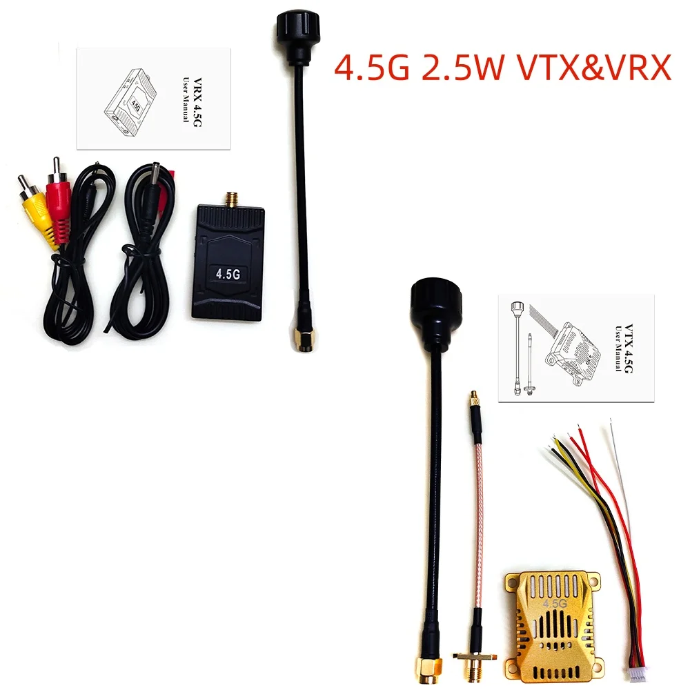 4.5Ghz 20Km Fpv Vtx 4.5g 2.5W Aerial Video Transmitter and Receiver Vrx for Long Range Transmission