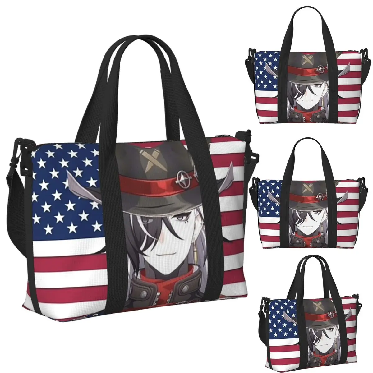 

Custom Boothill Beach Travel Bag Large Capacity Tote Bags for Gym Sport Women Shopping Duffle Shoulder Bag
