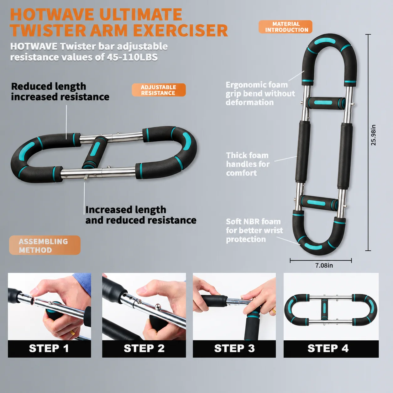 قضبان تمارين الضغط من الفولاذ - مراجعة Push Up Stand Bar وسعره