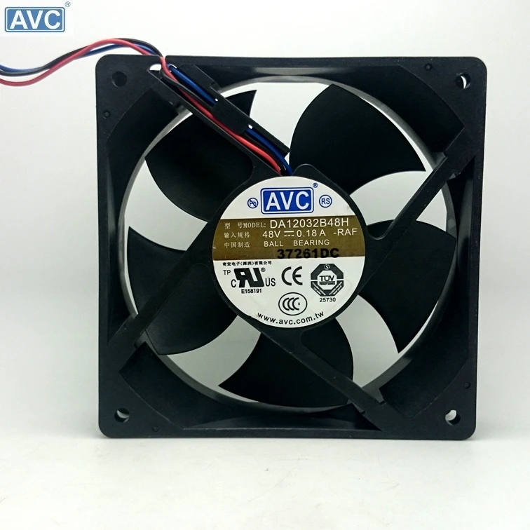 For AVC DA12032B48H 12032 12cm 120mm DC  48V 0.18A axial case cooling fan