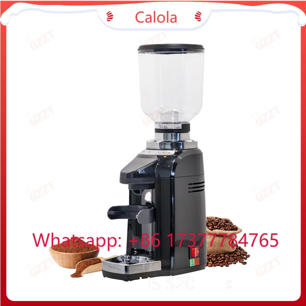 Aluminum Commercial Coffee Grinder, 50mm Auto-Adjustable Setting, 110V/220V Multivoltage for Business & Industrial Scenarios