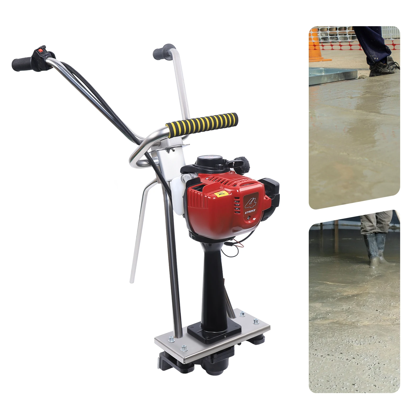 4-Takt 35,8 cm³ 900W Benzinbetriebene Betonvibrationsmaschine, luftgekühlt, komplett aus Edelstahl, für Baustellen – Detail 3