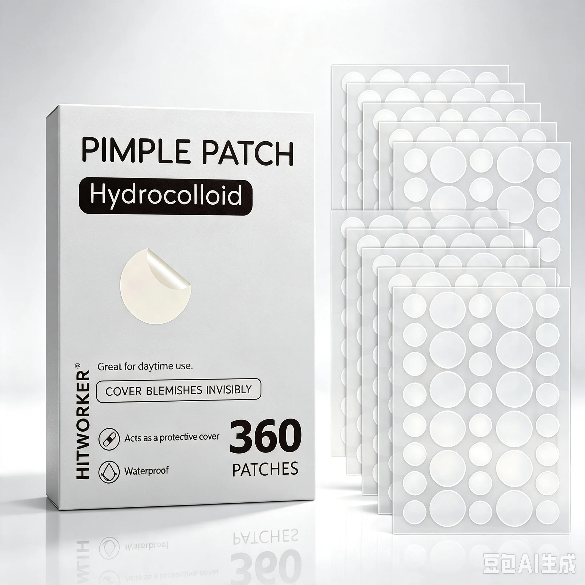 360pcs Acne Patch Invisible Pimple Patches Anti-inflammatory Healing Absorbing Spot Sticker Covering Acne Skin Care