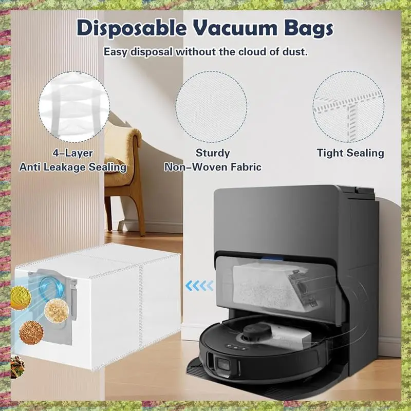 ABKB Voor Roborock S8 Maxv Ultra Stofzuiger Belangrijkste Zijborstels HEPA Filters Mops Doek Stofzakken Accessoires