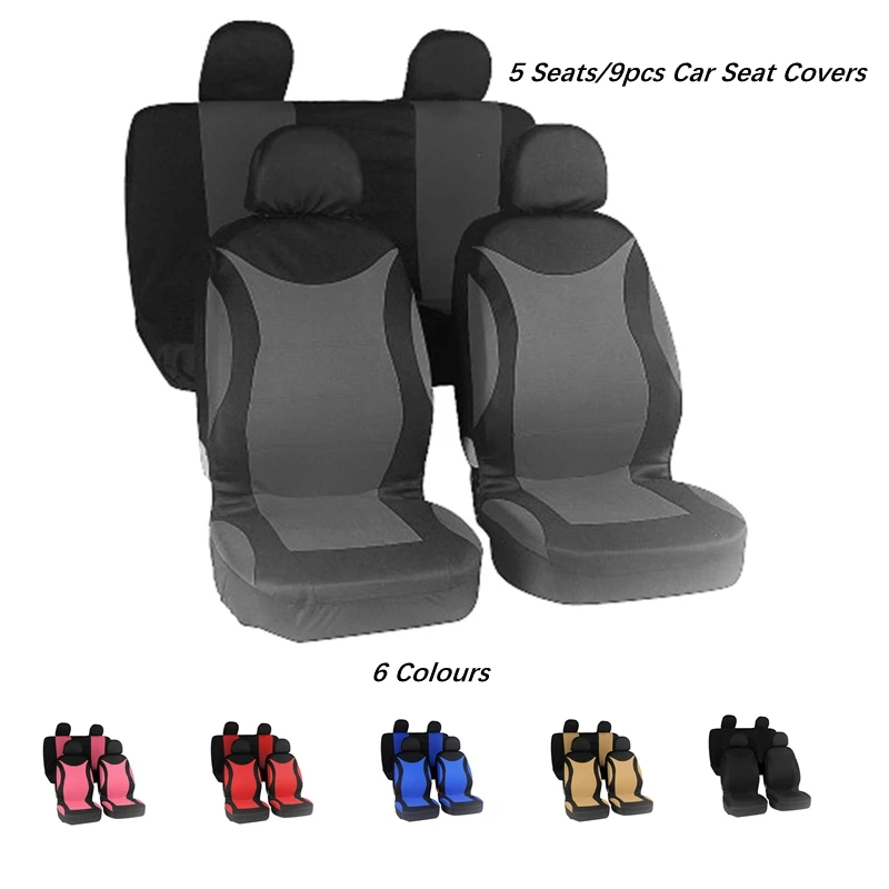 

Car Decorations 5 Seats Car Seat Covers Full Set Fabric Car Protectors Anti-dirty Car Seat Protecting Auto Interior Accessories