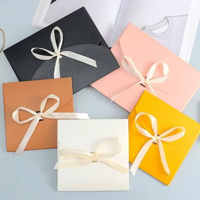 30 Uds. Sobre de 17x17cm, bolsa blanca, cajas de tarjetas, caja de azúcar, pendientes de dulces, collar, papel de alta calidad de 250g, almacenamiento de invitación de boda