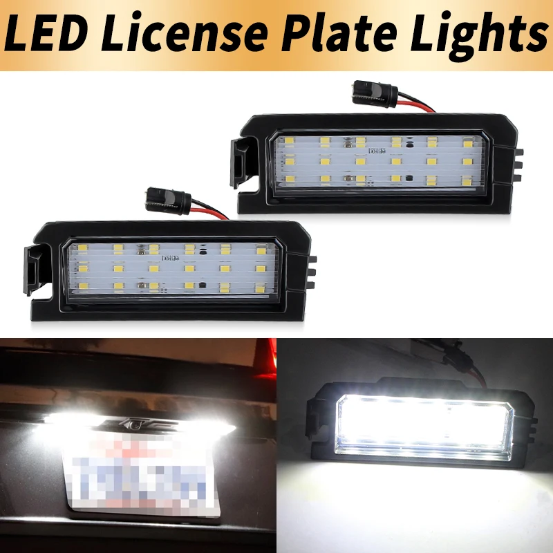 

2PCS LED License Number Plate Lights Canbus For Kia K5 2021-up Rio 18-23 Niro 17-22 Cadenza 17-20 For Hyundai Elantra N 2020-up