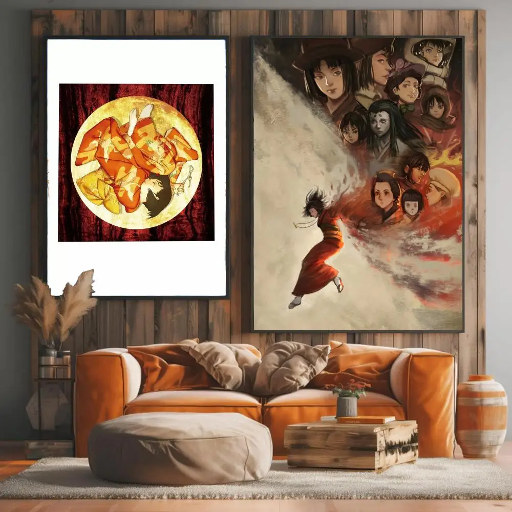 anime M-Millennium Actress-S Painting Calligraphy Elegant Botanical Decor for Living Room Modern Interior Design