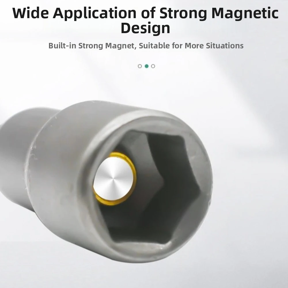 Magnetic Tip Impact Set 6-19mm Range Hexagonal Design Power Drill Bit Adapter Bolt Driver 1/4 Inch Hex Shank