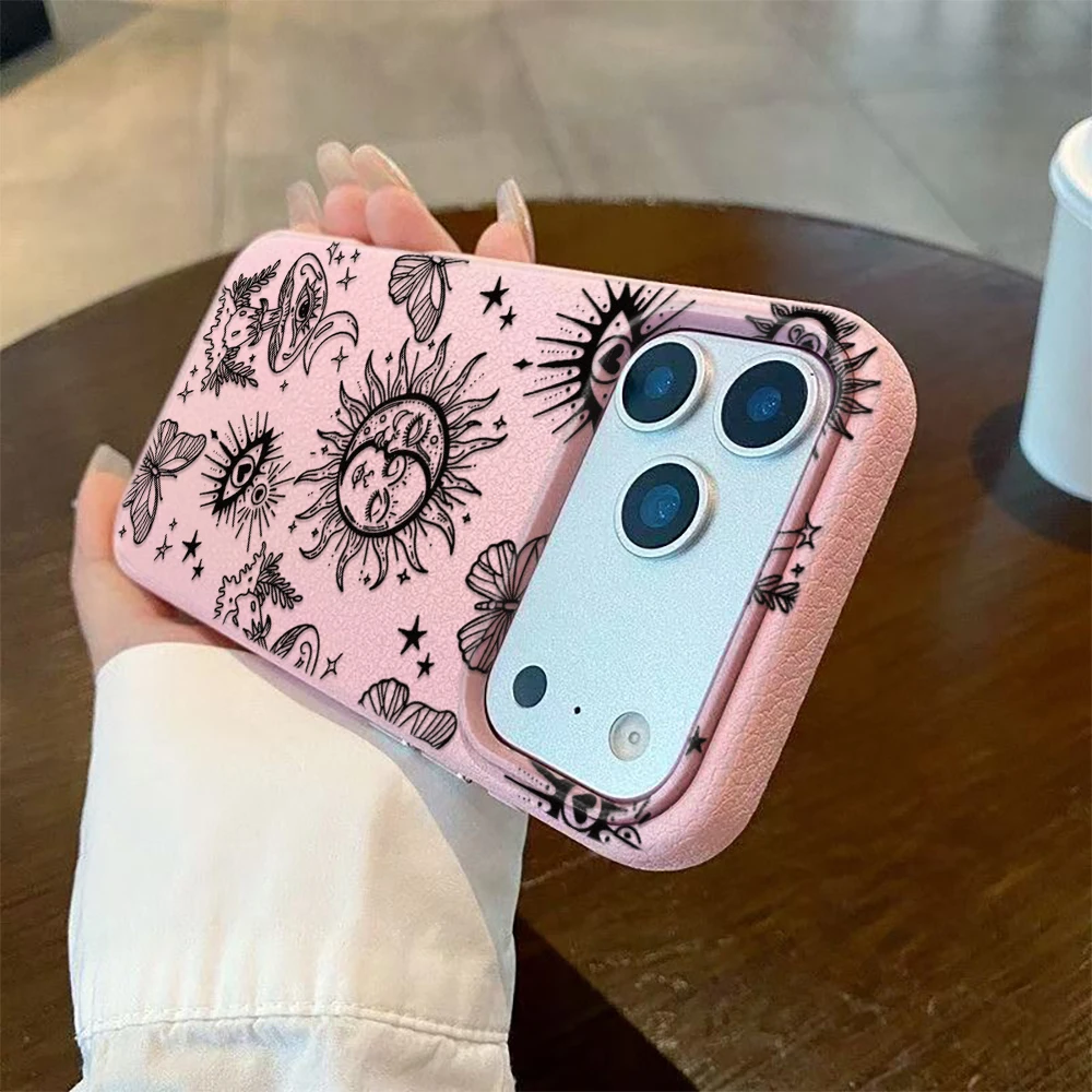 Mystical Sun Phone Case For iphone 11 12 13 14 15 16 17 18 Pro Max Soft TPU Bumper Anti-Scratch Matte