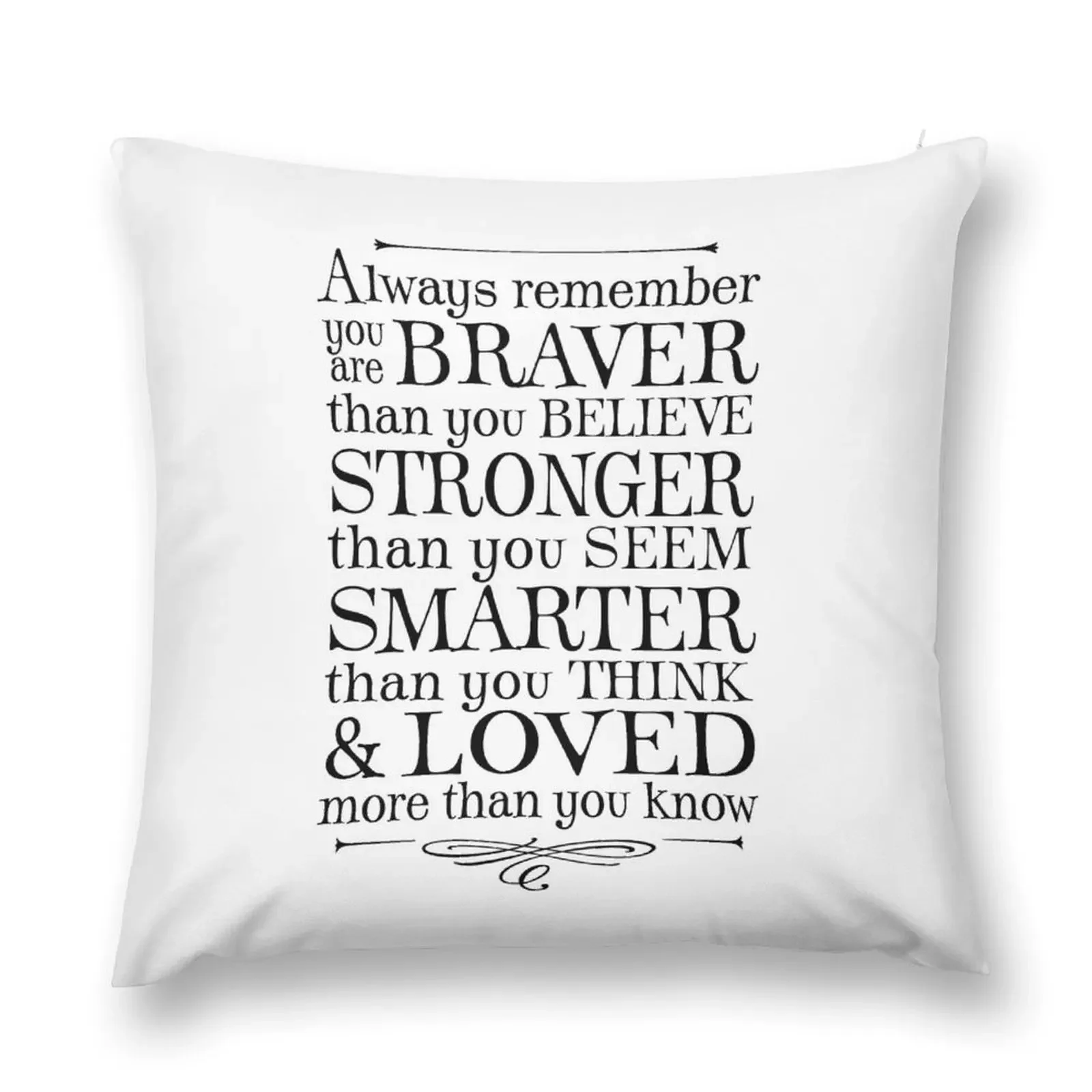 

You are braver than you believe Throw Pillow Pillow Cases Decorative pillow cover christmas