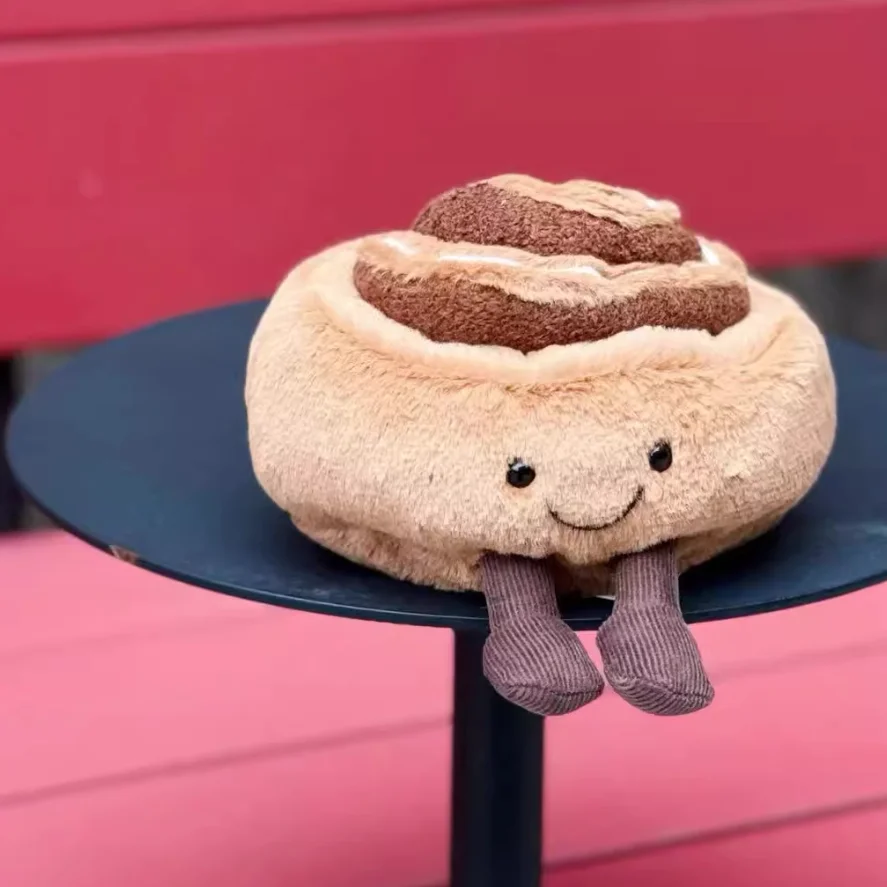 Plush Food Toys Waffle Pancake Cinnamon Roll Lemon Tart Puff Stuffed Doll Cute Kawaii Plush Toy Kids Birthday Gift