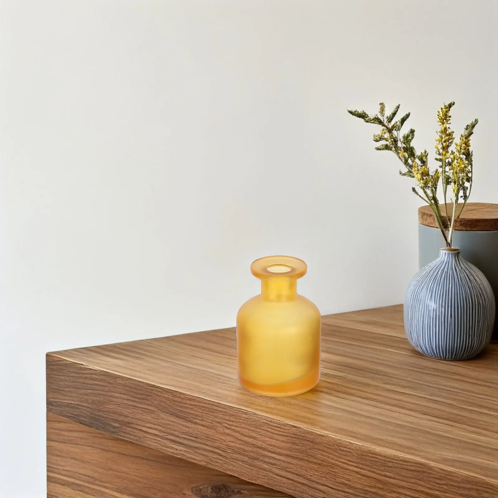 3Pcs Refillable Glass Reed Diffuser Bottles Cylindrical Elegant Design Stable Aromatherapy Diffuser Jars for Home Living Room