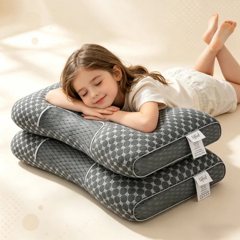 

2PCS Massage Neck Pillows Adjustable Ergonomic Orthopedic Contour Support High-Quality Pillow Core All-Season Sleeping Comfort