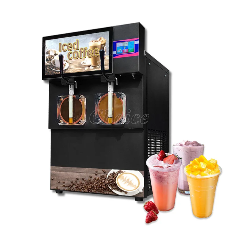 Double Bowls Cold Drink Machine Slushy Maker Commercial Smooth Yogurt Milk Shake Ice Slush Machine intelligent water purifier household direct drink heating installation free that is heating ro one machine reverse osmosis smart