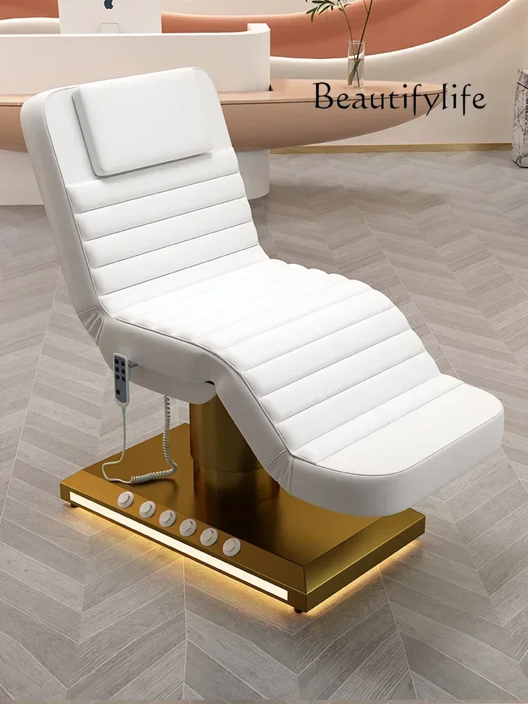 Lit de physiothérapie dentaire pour salon de beauté, lifting électrique, lit facial haut de gamme